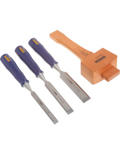 Juego de Cinceles de Carpintería IRWIN 4 Piezas Acero Carbono 2
