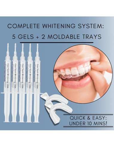 Gel Blanqueador Dental Cool 44% Peróxido Carbamida - 50 Tratamientos