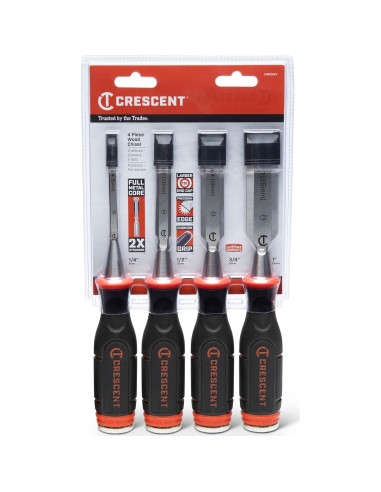 Cincel de Madera Crescent 4 Piezas 0.64 a 2.54 cm