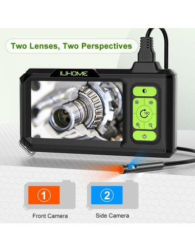 Borescopio Industrial ILIHOME Doble Lente 1080P 7.9mm IP67
