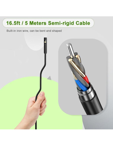 Borescopio Industrial ILIHOME Doble Lente 1080P 7.9mm IP67