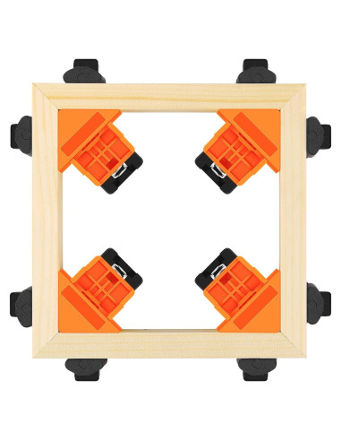 Juego de 4 Abrazaderas de Esquina 90 YANZI Naranja