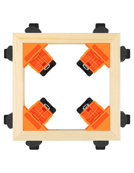 Juego de 4 Abrazaderas de Esquina 90 YANZI Naranja