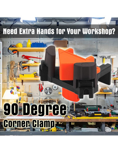 Juego de 4 Abrazaderas de Esquina 90 YANZI Naranja