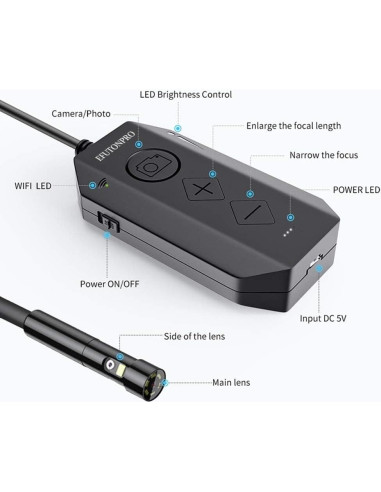 Cámara Endoscópica Inalámbrica EFUTONPRO 1080P Doble Lente 3.5m