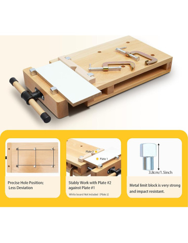 Banco de Trabajo con Morsa de Madera DUIBAII 47x28cm