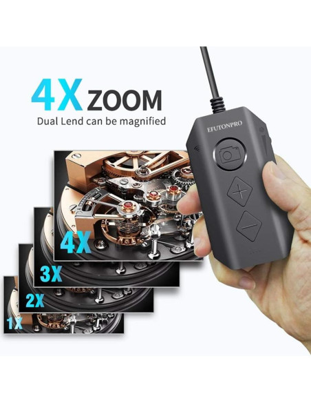 Cámara Endoscópica Inalámbrica EFUTONPRO 1080P Doble Lente 3.5m