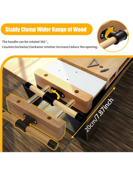 Banco de Trabajo con Morsa de Madera DUIBAII 47x28cm