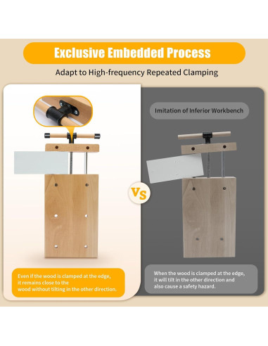 Banco de Trabajo con Morsa de Madera DUIBAII 47x28cm