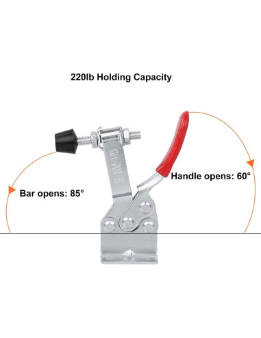 8 Abrazaderas de Palanca Manual HNBun 201B 220lbs Antideslizantes