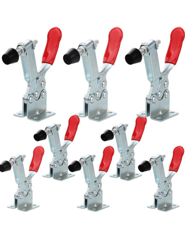 8 Abrazaderas de Palanca Manual HNBun 201B 220lbs Antideslizantes