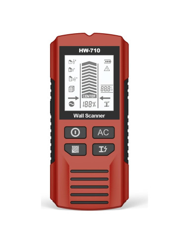 Buscador de Vigas 5-en-1 XMKJ Rojo Inferno - Detector de Pared