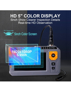 Cámara Endoscópica Doble Lente GinoCaco 5'' HD IP67 7.9mm 2