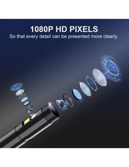 Cámara Endoscópica Doble Lente GinoCaco 5'' HD IP67 7.9mm