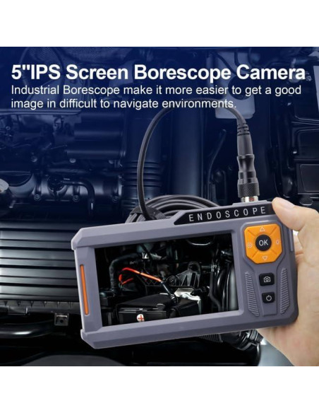 Cámara Endoscópica Doble Lente GinoCaco 5'' HD IP67 7.9mm