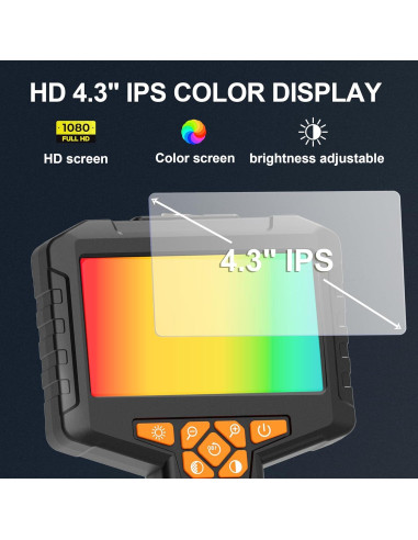 Endoscopio Industrial COOVIE con Pantalla IPS 4.3" HD 1920P