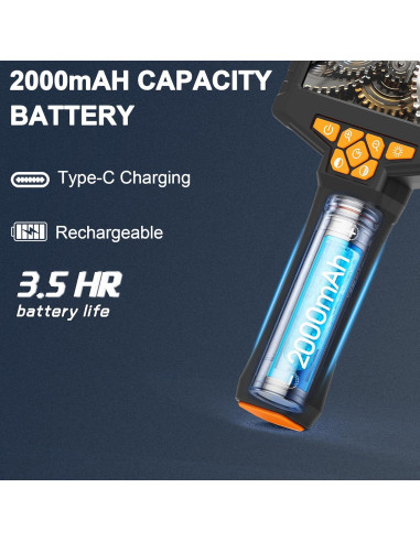 Endoscopio Industrial COOVIE con Pantalla IPS 4.3" HD 1920P