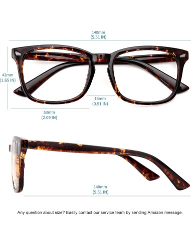 Gafas bloqueadoras de luz azul MEETSUN UV400 Tortie unisex