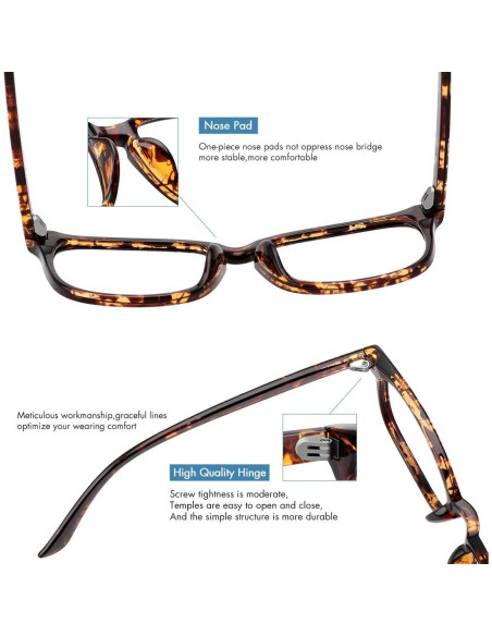 Gafas bloqueadoras de luz azul MEETSUN UV400 Tortie unisex Gafas bloqueadoras de luz azul MEETSUN UV400 Tortie unisex