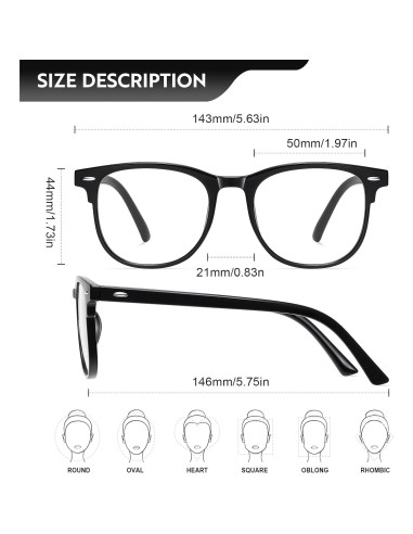 Gafas de bloqueo de luz azul Okany unisex 99.9% protección UV