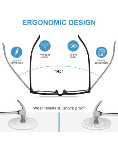 Gafas de bloqueo de luz azul Okany unisex 99.9% protección UV