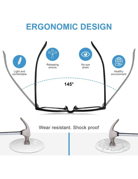 Gafas de bloqueo de luz azul Okany unisex 99.9% protección UV