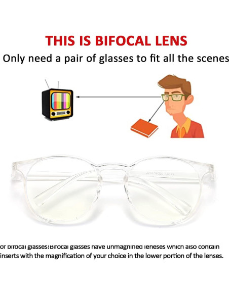 Gafas de Lectura Bifocales Outray 2.5x con Protección Luz Azul