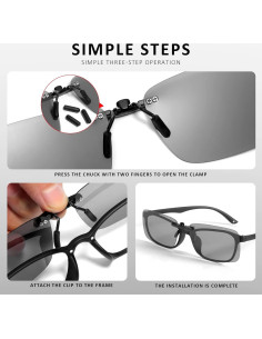 Gafas de Lectura Clip-on K KENZHOU con Filtro Luz Azul UV400 2