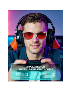 Gafas de Bloqueo de Luz Azul TIJN Lentes Rojos 99.9% Protección 2