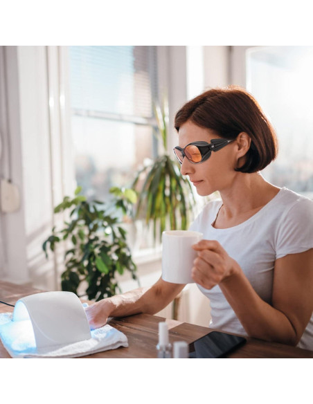 Gafas de Seguridad UV Profesionales Ffj-02, Lentes Naranjas Anti-vaho