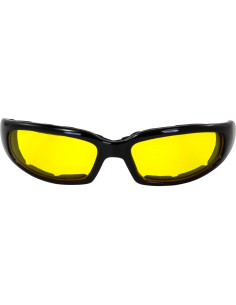 Gafas de sol MotoFrames Chill con lente amarilla y montura negra 2