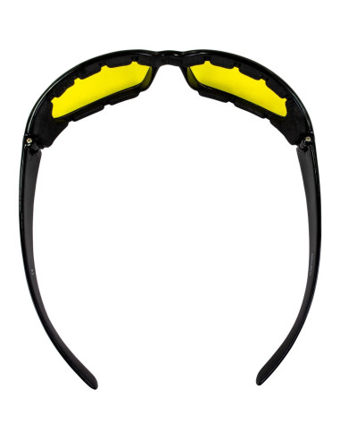 Gafas de sol MotoFrames Chill con lente amarilla y montura negra