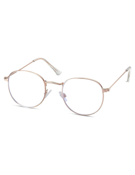Gafas bloqueadoras luz azul Doce - Montura unisex oro rosa