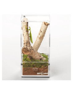 Terrario Acrílico REPTI ZOO para Reptiles 10.16x10.16x20.32 cm
