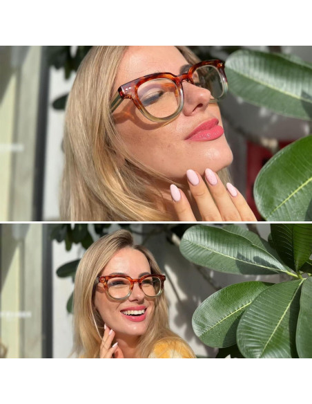 Gafas de lectura TR90 anti luz azul para mujeres 2.5D