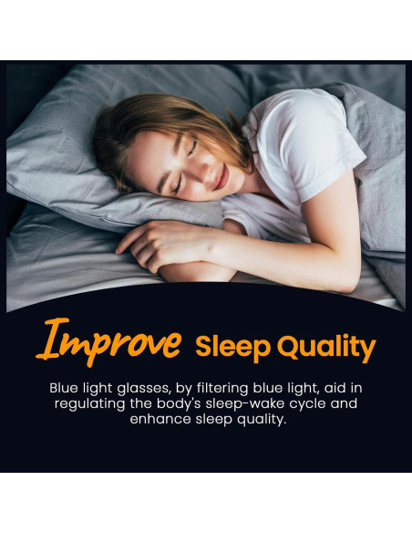 Gafas de Bloqueo de Luz Azul SODQW Aviador Unisex Naranja