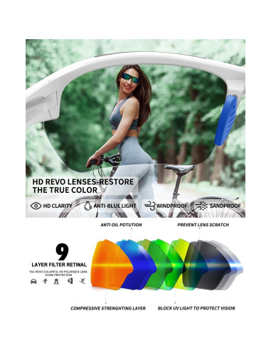 Gafas de sol deportivas polarizadas Rosemal 7052 UV400 TR90