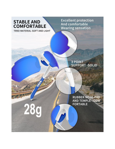 Gafas de sol deportivas polarizadas Rosemal 7052 UV400 TR90