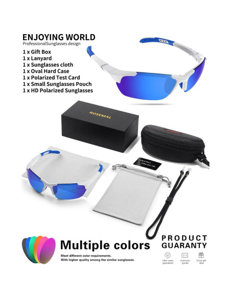Gafas de sol deportivas polarizadas Rosemal 7052 UV400 TR90