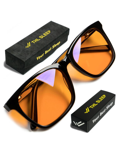Gafas Bloqueadoras de Luz Azul THL Sleep XL Naranjas para Hombres