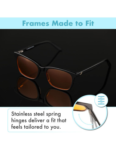 Gafas Bloqueadoras de Luz Azul THL Sleep XL Naranjas para Hombres