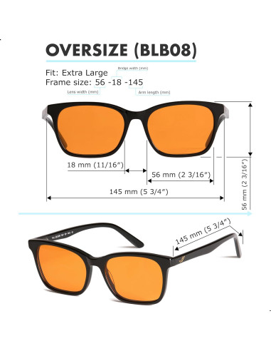 Gafas Bloqueadoras de Luz Azul THL Sleep XL Naranjas para Hombres