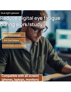 Gafas Anti Luz Azul BOSSWIN Cuadradas 99% Filtrado Claro 2