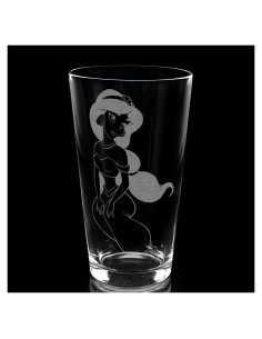 Vaso de Cerveza Grabado Princesa Jasmine - Vidrio Templado