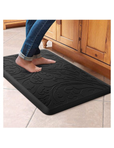 Alfombra Antifatiga KMAT 46x71 cm Impermeable Antideslizante Negra