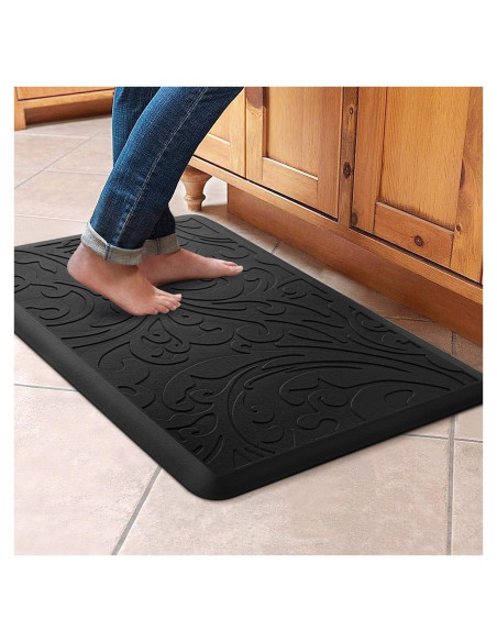 Alfombra Antifatiga KMAT 46x71 cm Impermeable Antideslizante Negra