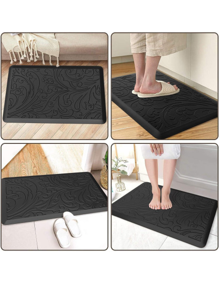 Alfombra Antifatiga KMAT 46x71 cm Impermeable Antideslizante Negra