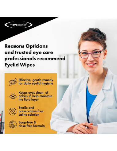 Toallitas para Párpados The Eye Doctor - 20 Unidades Biodegradables