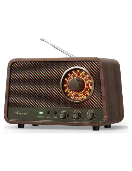 Radio AM FM Audiocrazy Vintage Madera Bluetooth 10W Radio AM FM Audiocrazy Vintage Madera Bluetooth 10W