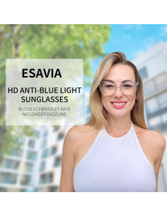 Gafas de lectura TR90 anti luz azul para mujeres 1.75D 2